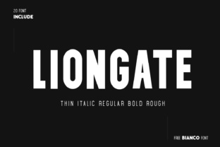 Liongate Font: Bold Sans Serif for Digital Impact